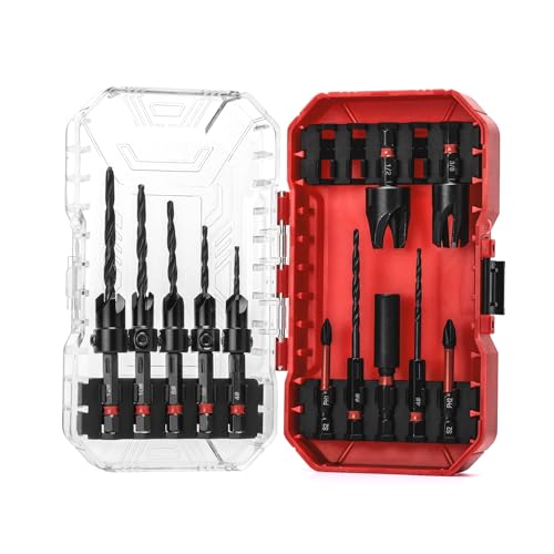 CASOMAN 15 PCS Countersink Drill Bit Set, Tapered Drill Bits for Woodworking, Quick-Change Wood DrillBit Kit with Storage Box CASOMAN 15 PCS Countersink Drill Bit Set, Tapered Drill Bits for Woodworking, Quick-Change Wood DrillBit Kit with Storage Box von CASOMAN