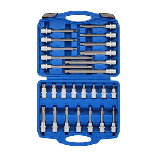 CASOMAN 26 PCS 1/2-Inch Drive XZN Triple Square Spline Bit Socket Set, M5-M16, CR-V von CASOMAN