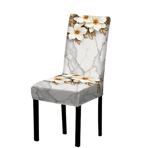 Bedruckte Stuhlhussen Für Esszimmerstühle, Elastische Stuhlschoner Aus Spandex, Waschbare Dekorative Bezüge Für Küche, Esszimmer, Hochzeiten Und Partys(2PCS) von CASOME