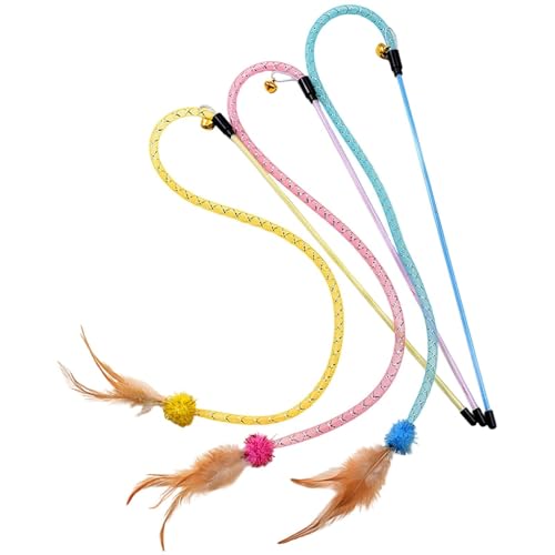 CASOME 3PCS Katzenspielzeugstäbe – Flexibler Federstab Aus Netzrohr Mit Glöckchen, Interaktives Katzenspielzeug Für Kätzchen Und Erwachsene Katzen, Fördert Aktives Spielen Und Den Jagdinstinkt CASOME 3PCS Katzenspielzeugstäbe – Flexibler Federstab Aus Netzrohr Mit Glöckchen, Interaktives Katzenspielzeug Für Kätzchen Und Erwachsene Katzen, Fördert Aktives Spielen Und Den Jagdinstinkt von CASOME