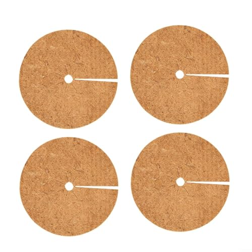 CASOME Kokosfaser-Mulchring – Natürliche Kokosfaser-Baumschutzscheiben Zur Feuchtigkeitsspeicherung Und Unkrautbekämpfung, 4er-Set, Mehrere Größen(60CM) von CASOME