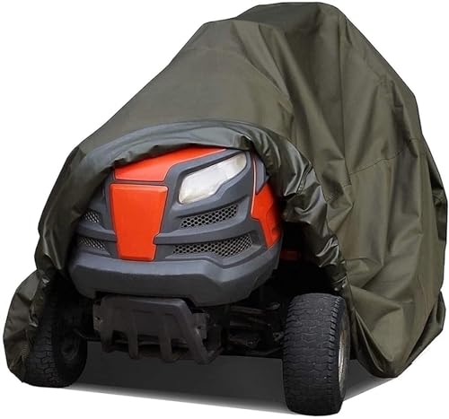 CASOME Rasenmäher Abdeckplane Rasentraktor Abdeckhaube Abdeckung UV-beständig wasserdichte Aufsitzmäher Staubschutz Wetterschutz Hülle Garten Outdoor Schutzhülle(Green,M) von CASOME