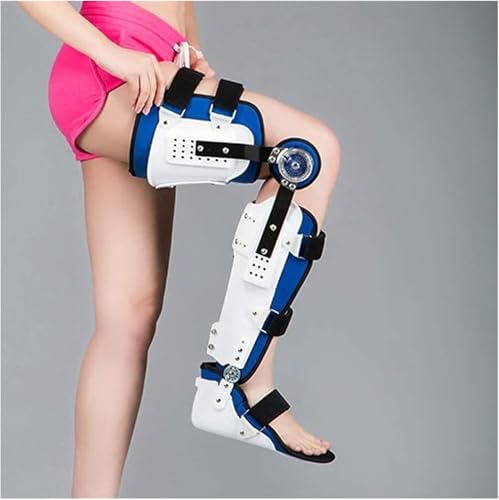 CASOME Verstellbare Knie-Knöchel-Fußorthese – Orthopädische Beinschiene Mit Gepolstertem Futter Und Klettverschlüssen, Bequeme Stützorthese Für Die Unteren Gliedmaßen(Right leg) von CASOME