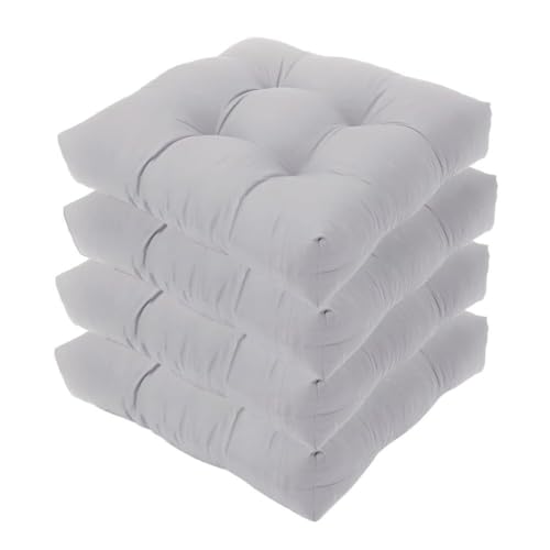 CASOME wasserdichte Gartenstuhlkissen, 4er-Set – 48 X 48 cm, Verdickte Sitzpolster Für Gartenmöbel, Ersatzkissen Aus Hochelastischer Pp-Baumwolle(Light Grey 1) von CASOME