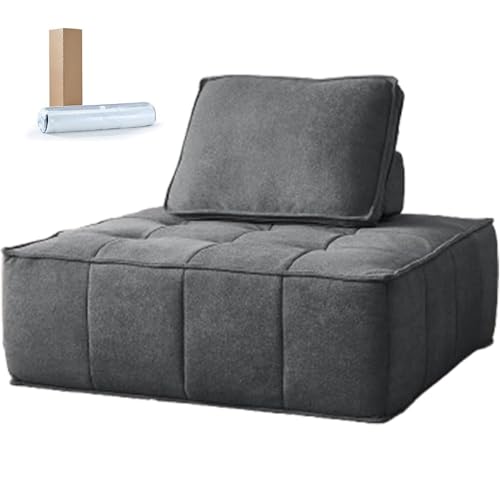 Modernes Sofa Für Kleine Räume, Kompaktes, Bequemes Sofa Mit Hochdichtem Schaumstoffkissen Und Weicher Rückenlehne, Sofa Aus Weichem Samtstoff Für Wohnung Oder Studio(Gray,100cm/39.37") von CASOME