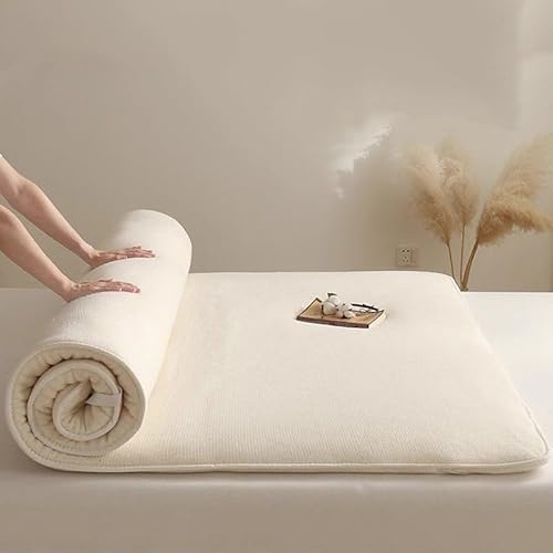 Premium Japanese Futon Mattress – Foldable & Portable Tatami Sleeping Pad, Thick Cotton Filled Roll-Up Floor Bed for Camping, Guest Room, Dorm, and Small Spaces(90 x 200 cm) von CASOME