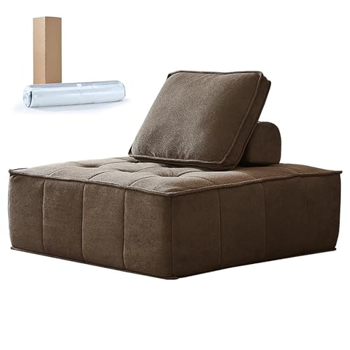 Sofacouch Aus Komprimiertem Schaumstoff Mit Plüschrückenlehne, 35d-Schwammkissen Mit Hoher Dichte, Weicher Samtstoff, Modernes, Bequemes Sofa Für Kleine Wohnzimmer Oder Wohnungen(Brown,85cm/27.56") Sofacouch Aus Komprimiertem Schaumstoff Mit Plüschrückenlehne, 35d-Schwammkissen Mit Hoher Dichte, Weicher Samtstoff, Modernes, Bequemes Sofa Für Kleine Wohnzimmer Oder Wohnungen(Brown,85cm/27.56") von CASOME