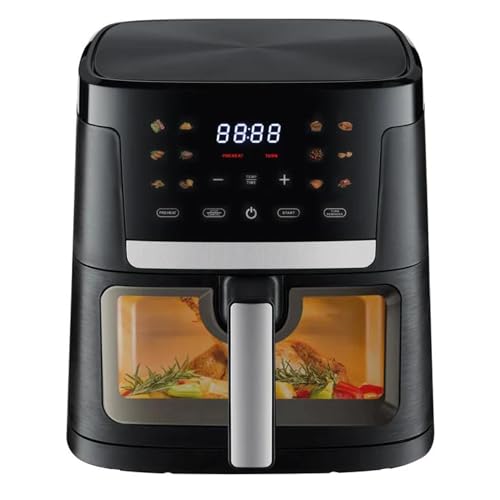 Casper Sobczyk Heißluftfritteuse 7L | Air Fryer mit Großer Kapazität | Friteuse mit Touchscreen und 12 Voreingestellten Programmen | Frei von PFAS | 1800W | Schwarz von CASPER SOBCZYK