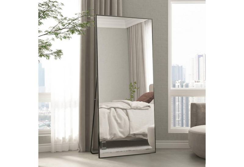 CASSILANDO Ganzkörperspiegel Rechteckspiegel mit Ständer, stehend oder wandmontiert, 165*59cm Aluminiumlegierung dünnen Rahmen, gehärtetes Glas CASSILANDO Ganzkörperspiegel Rechteckspiegel mit Ständer, stehend oder wandmontiert, 165*59cm Aluminiumlegierung dünnen Rahmen, gehärtetes Glas von CASSILANDO