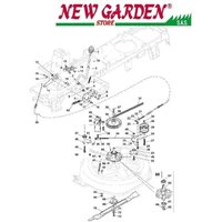 Esploso innesto lama 66cm XE 866 B B&S 875 trattorino rasaerba CASTELGARDEN 24 LEVA GALOPPINO von CASTELGARDEN