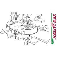 Esploso piatto di taglio 122cm XX220HDE trattorino rasaerba CASTELGARDEN ricambi 18 MOZZO LAMA von CASTELGARDEN