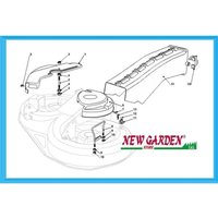 Esploso protezioni convogliatore trattorino 92cm PLUS 13 5/92 CASTELGARDEN GGP 8 guida cinghia 382270301/0 von CASTELGARDEN