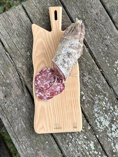 Schneidebrett der Alpen aus nachhaltiger Lärche PEFC - 41 x 16 cm Holz behandelt mit speziellem Naturöl - Made in Italy von CASTELMERLINO