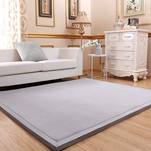 CASTLYE Kinderteppich Korallensamtteppich Teppiche Fürs Kinderzimmer Matten Teppich Anti Rutsch Unterlage Teppich Wohnzimmer, Silbergrau, 150x200cm CASTLYE Kinderteppich Korallensamtteppich Teppiche Fürs Kinderzimmer Matten Teppich Anti Rutsch Unterlage Teppich Wohnzimmer, Silbergrau, 150x200cm von CASTLYE