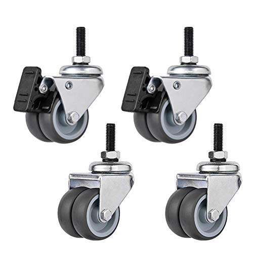 4 Gewinde M8 Möbel Rollen 2 Zoll 50 mm Doppelrad Schwerlastrollen 200 kg Leise TPR Gummi Lenkrollen mit Bremse Stahlhalterung Für Krippe Babybett Bürostuhl Tabelle Wagen Industrietransport 4 Gewinde M8 Möbel Rollen 2 Zoll 50 mm Doppelrad Schwerlastrollen 200 kg Leise TPR Gummi Lenkrollen mit Bremse Stahlhalterung Für Krippe Babybett Bürostuhl Tabelle Wagen Industrietransport von CASTOR