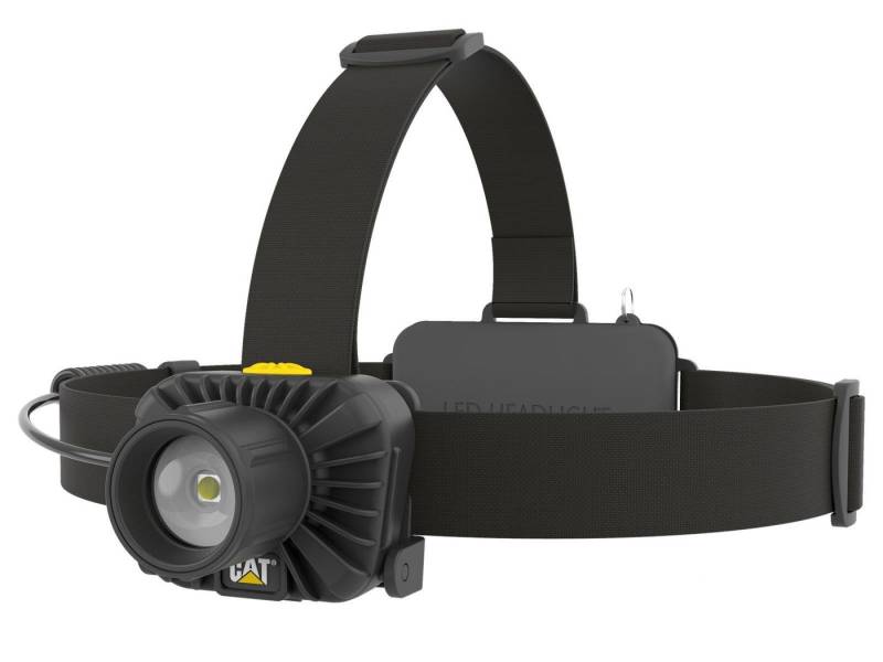 CAT CATERPILLA LED Arbeitsleuchte CAT aufladbare LED Arbeitsleuchte, 800 Lumen, Fokussierbarer Lichtstrahl, Schwenkbarer Leuchtkopf, 3-Stufen-Schalter: High/ Low/ Strobo, Warnleuchte hinten: Blink- und Dauerlicht, LED fest integriert von CAT CATERPILLA