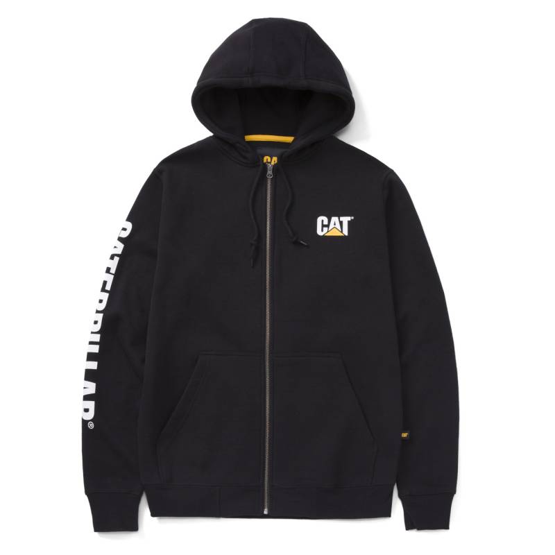 CAT Zip Hoodie Banner Größe M schwarz von CAT