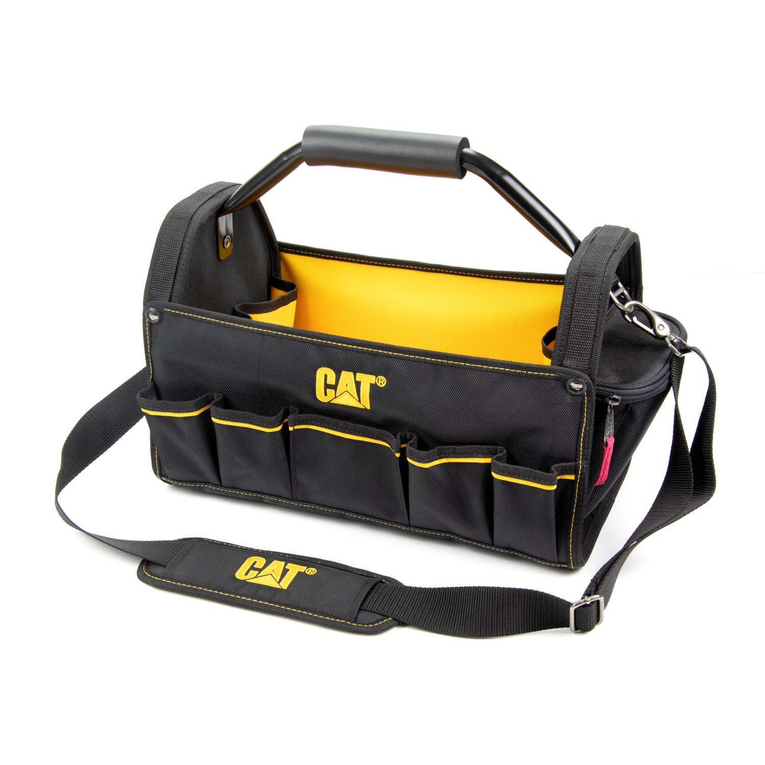Cat Werkzeugtasche mit Metallgriff 40 cm Schwarz-Gelb von CAT