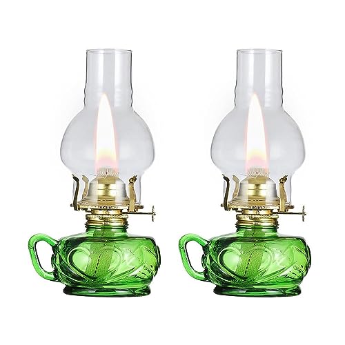 CATA-MEDICA Petroleumlampe Indoor Dekorative Glas Öllampe Outdoor Camping Picknick Hurrikan Lichter Winddicht Lotus Öllampe Mit Flammenregler Esstisch Schreibtisch Buddha Lampe von CATA-MEDICA