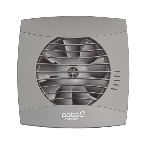 CATA Badventilator UC-12 Timer, Hygro, Silber, Klasse IP44, Rückschlagventil, Feuchtigkeitsmelder, Geräuschpegel 26 dB, Leistung 12 W, Durchmesser Ausgang 120 mm, Durchfluss 205 m³/h, leise CATA Badventilator UC-12 Timer, Hygro, Silber, Klasse IP44, Rückschlagventil, Feuchtigkeitsmelder, Geräuschpegel 26 dB, Leistung 12 W, Durchmesser Ausgang 120 mm, Durchfluss 205 m³/h, leise von CATA