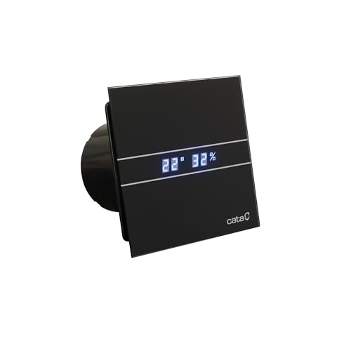Cata Haushaltsabzug E-100 GT BK Bandenabsaugsystem Wärmeschutz für Arbeiten bei Raumtemperatur Geräuschpegel von 31 dB Maximaler Durchfluss 115 m3/h Breite 15 cm Farbe Schwarz von CATA