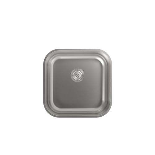 Cata | Unterbauspüle | 1 Becken | CB 40-40 /D | quadratische Wanne | Einbau in Möbel 50 cm | Tiefe 18 cm | Edelstahl von CATA
