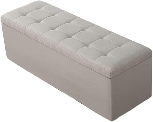 CATANK 40 x 40 x 40 cm großer Ottomane mit Stauraum, zusammenklappbare Ottomane-Aufbewahrungsbox, mit feinem Leinen gepolsterte Faltbare Bank, Truhensitz, mit Deckel, 40 l Fassungsvermöge CATANK 40 x 40 x 40 cm großer Ottomane mit Stauraum, zusammenklappbare Ottomane-Aufbewahrungsbox, mit feinem Leinen gepolsterte Faltbare Bank, Truhensitz, mit Deckel, 40 l Fassungsvermöge von CATANK