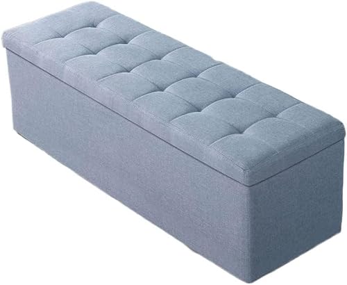 CATANK Klappbarer Ottoman mit Stauraum, Sitzbank mit Stauraum, Fußstütze, Hocker mit Metallstütze, Fußhocker und Ottomane, Sitzwürfel mit Stauraum, Leinen für Schlafzimmer, Wohnzimmer, Ei CATANK Klappbarer Ottoman mit Stauraum, Sitzbank mit Stauraum, Fußstütze, Hocker mit Metallstütze, Fußhocker und Ottomane, Sitzwürfel mit Stauraum, Leinen für Schlafzimmer, Wohnzimmer, Ei von CATANK