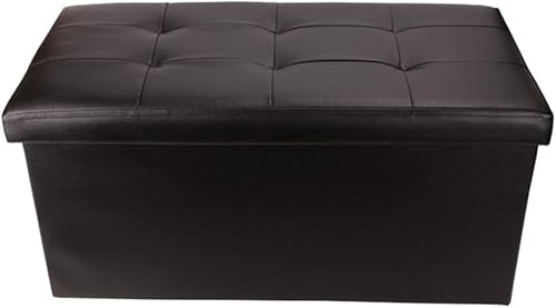 CATANK Klappbarer Stauraum Ottoman Bank,Würfel Ledertruhe Fußstütze Gepolsterter Hocker Sitz Spielzeugtruhe Box Couchtisch-f 76x38x38cm(30x15x15) von CATANK