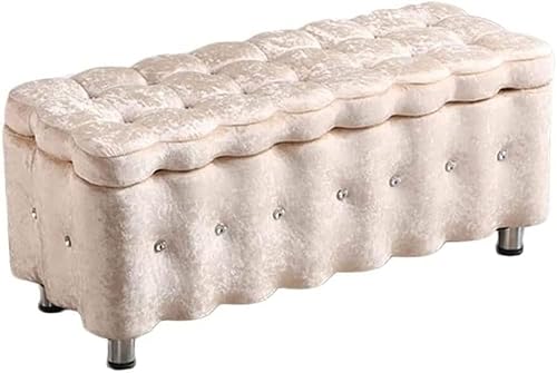 CATANK Leichtes Design, rechteckiger, gepolsterter Ottoman-Sitzbank mit anhebbarer Aufbewahrung, Fußhocker mit soliden Metallbeinen und Nagelkopfbesatz – multifunktionale Aufbewahrungsbox CATANK Leichtes Design, rechteckiger, gepolsterter Ottoman-Sitzbank mit anhebbarer Aufbewahrung, Fußhocker mit soliden Metallbeinen und Nagelkopfbesatz – multifunktionale Aufbewahrungsbox von CATANK