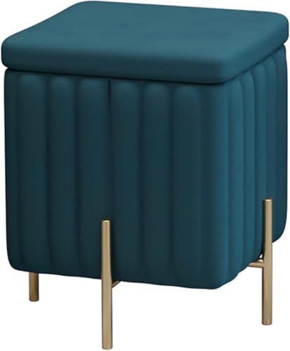 CATANK Luxuriöse Ottoman-Bank mit Stauraum aus Samt, gepolsterter Fußhocker mit Metallbeinen, gepolsterte Truhe mit Deckel, Bank am Fußende des Bettes für den Eingangsbereich des Wohnzimm von CATANK