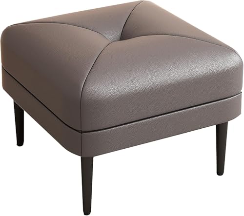 CATANK Quadratischer Couchtisch mit Ottomane, Fußstütze aus Kunstleder mit Metallbeinen, gepolsterte Bank mit knopfgetufteter Oberseite für Wohnzimmer Schlafzimmer-Grau b 50x40x45cm (20x1 CATANK Quadratischer Couchtisch mit Ottomane, Fußstütze aus Kunstleder mit Metallbeinen, gepolsterte Bank mit knopfgetufteter Oberseite für Wohnzimmer Schlafzimmer-Grau b 50x40x45cm (20x1 von CATANK