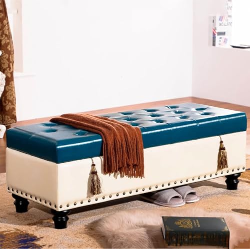 CATANK Rechteckige Sitzbank mit Stauraum und Lift-Top, Couchtisch für Wohnzimmer und Schlafzimmer, Moderne Ottoman-Sitzbank mit Knopfleiste und Stauraum, Fußhocker aus Kunstleder mit Stau CATANK Rechteckige Sitzbank mit Stauraum und Lift-Top, Couchtisch für Wohnzimmer und Schlafzimmer, Moderne Ottoman-Sitzbank mit Knopfleiste und Stauraum, Fußhocker aus Kunstleder mit Stau von CATANK