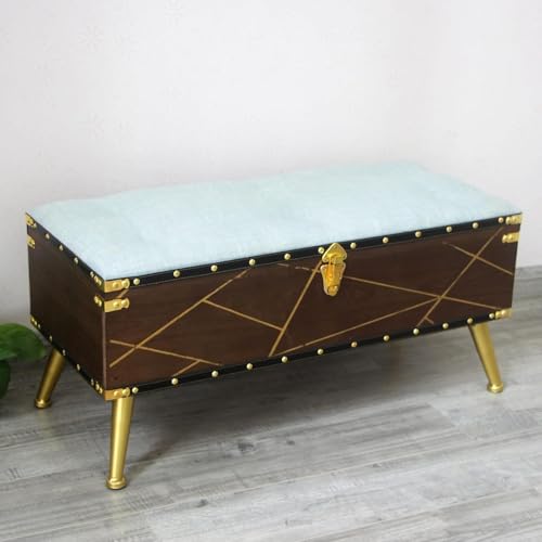 CATANK Rustikale Ottomane mit Stauraum, Premium-Leinen gepolsterte Akzent-Ottomane Bauernhaus-Sitzbank mit Stauraum, Wohnzimmer-Flur-Fußstütze Aufbewahrungsbox-Hellblau 65x35x45cm (26x CATANK Rustikale Ottomane mit Stauraum, Premium-Leinen gepolsterte Akzent-Ottomane Bauernhaus-Sitzbank mit Stauraum, Wohnzimmer-Flur-Fußstütze Aufbewahrungsbox-Hellblau 65x35x45cm (26x von CATANK