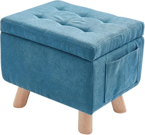 CATANK Stabiler Hocker mit Stauraum am Ende des Bettes,Große rechteckige Aufbewahrungsbank mit gepolsterten Kissen und Holzbeinen,Wäscheaufbewahrungshocker für den Eingangsbereich-Blau 40 CATANK Stabiler Hocker mit Stauraum am Ende des Bettes,Große rechteckige Aufbewahrungsbank mit gepolsterten Kissen und Holzbeinen,Wäscheaufbewahrungshocker für den Eingangsbereich-Blau 40 von CATANK