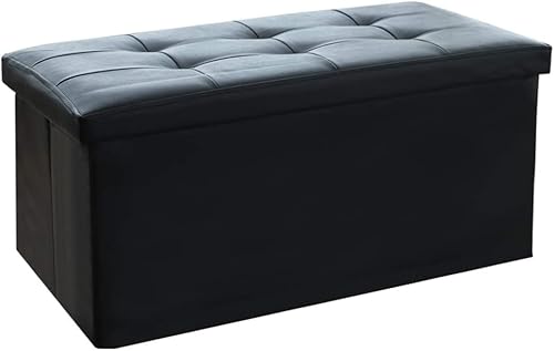 CATANK Zusammenklappbare Aufbewahrungshockerbank, zusammenklappbare Aufbewahrungstruhe, Spielzeugkiste, gepolsterte Fußstütze, Hocker, Sitz für Schlafzimmer, Wohnzimmer, a 76x38x38cm (30x von CATANK