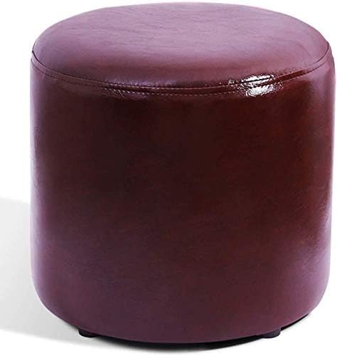 Fußhocker, gepolsterter Würfel-Pouf mit Ottomane, Pouf-Fußhocker, quadratisches Massivholz, Leder, Wohnzimmer-Couchtisch, kleine Bank (Größe: 30 x 30 x 30 cm (12 x 12 x 12), Farbe: von CATANK