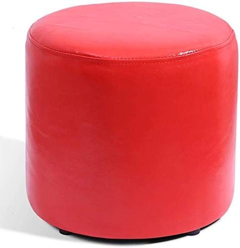 Fußhocker, gepolsterter Würfel-Pouf mit Ottomane, Pouf-Fußhocker, quadratisches Massivholz, Leder, Wohnzimmer-Couchtisch, kleine Bank (Größe: 30 x 30 x 30 cm (12 x 12 x 12), Farbe: von CATANK