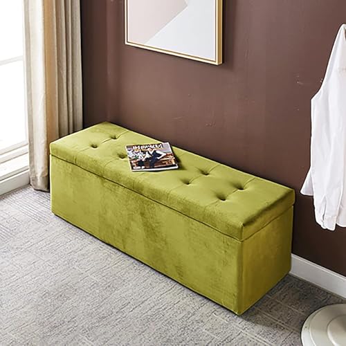 Moderne Ottomane mit Stauraum für Zuhause, Premium-Samt gepolsterte Sitzbank am Ende des Bettes mit Stauraum, Wohnzimmer-Eingangsbereich, bequemer Ruhehocker, Schuhbank, Hellgrün, Moderne Ottomane mit Stauraum für Zuhause, Premium-Samt gepolsterte Sitzbank am Ende des Bettes mit Stauraum, Wohnzimmer-Eingangsbereich, bequemer Ruhehocker, Schuhbank, Hellgrün, von CATANK