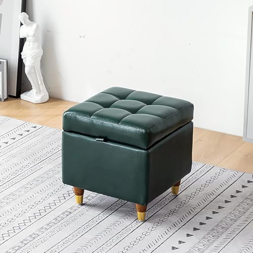 Modernes Zuhause Wohnzimmer Schlafzimmer Aufbewahrungsbank,Premium Pu Leder Gepolsterter Sofa Fußhocker,Rechteck Aufbewahrung Ottoman Schuhbank Multifunktionsbänke-Grün 39x39x40cm Modernes Zuhause Wohnzimmer Schlafzimmer Aufbewahrungsbank,Premium Pu Leder Gepolsterter Sofa Fußhocker,Rechteck Aufbewahrung Ottoman Schuhbank Multifunktionsbänke-Grün 39x39x40cm von CATANK