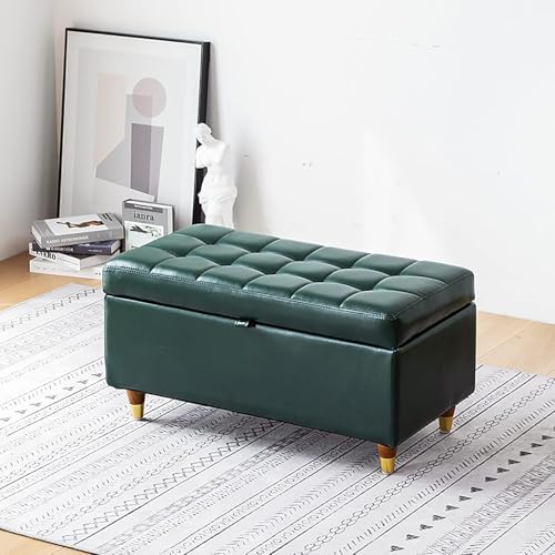Modernes Zuhause Wohnzimmer Schlafzimmer Aufbewahrungsbank,Premium Pu Leder Gepolsterter Sofa Fußhocker,Rechteck Aufbewahrung Ottoman Schuhbank Multifunktionsbänke-Grün 77x39x40cm( Modernes Zuhause Wohnzimmer Schlafzimmer Aufbewahrungsbank,Premium Pu Leder Gepolsterter Sofa Fußhocker,Rechteck Aufbewahrung Ottoman Schuhbank Multifunktionsbänke-Grün 77x39x40cm( von CATANK