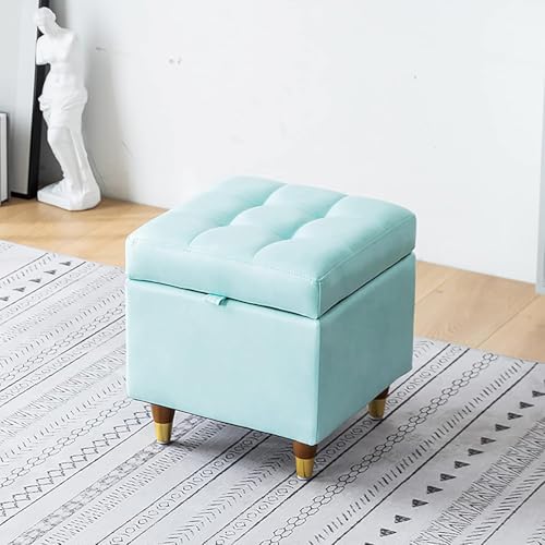 Modernes Zuhause Wohnzimmer Schlafzimmer Aufbewahrungsbank,Premium Pu Leder Gepolsterter Sofa Fußhocker,Rechteck Aufbewahrung Ottoman Schuhbank Multifunktionsbänke-Hellblau 39x39x4 Modernes Zuhause Wohnzimmer Schlafzimmer Aufbewahrungsbank,Premium Pu Leder Gepolsterter Sofa Fußhocker,Rechteck Aufbewahrung Ottoman Schuhbank Multifunktionsbänke-Hellblau 39x39x4 von CATANK