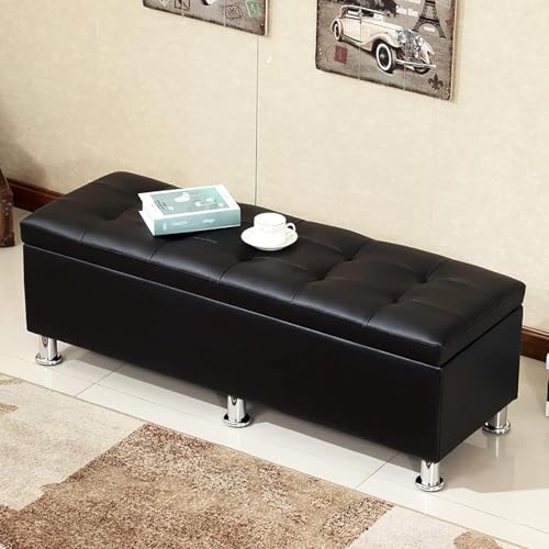 Rechteckige Aufbewahrungsbank Eingangsbereich Schuhbank, Kunstleder gepolsterte Sofa Fußstütze Aufbewahrung Ottomane, Moderne Wohnzimmer Schlafzimmer Ottomane Bänke Spielzeugtruhe- von CATANK
