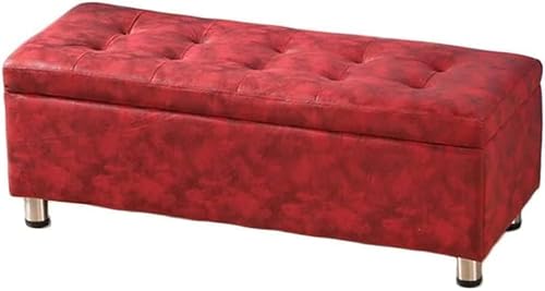 Rechteckiger Ottoman-Fußhocker mit Stauraum und Klappdeckel, Sofabank im europäischen Stil für das Wohnzimmer, Hocker am Bettende im Schlafzimmer, Schuhwechselhocker für das Wohnzi von CATANK