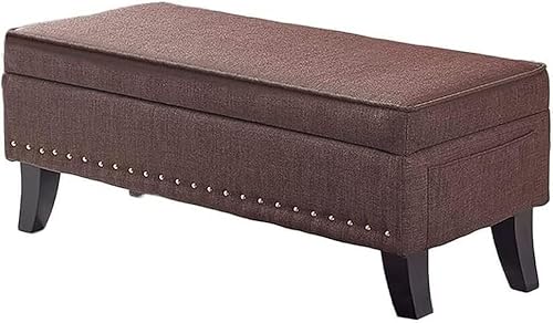 Sitzbank mit Stauraum Ottomane mit Stauraum Leinen Ottomane Couchtisch Klappbare Lange Schuhbank Fußhocker Gepolsterte Sitzbank mit Stauraum Ottomane Couchtisch Ottomane mit Staura von CATANK
