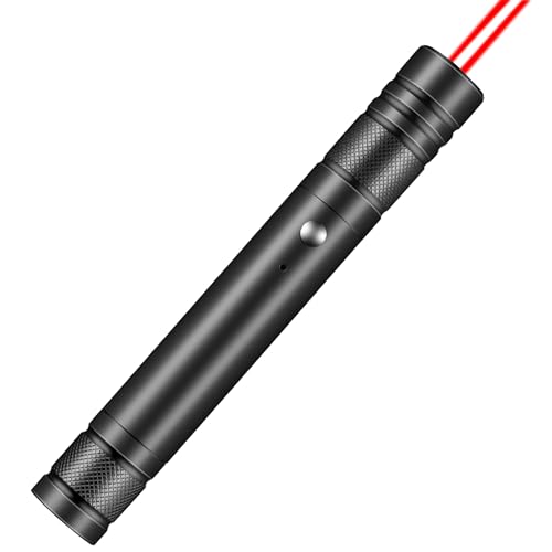 CATCHLUCK Starker Laserpointer 1000m USB Wiederaufladbar für Wandern, Katzen Spielzeug - Taktische Taschenlampe mit 40Min Schnellladung, Outdoor/Camping/Präsentation (Rot) von CATCHLUCK