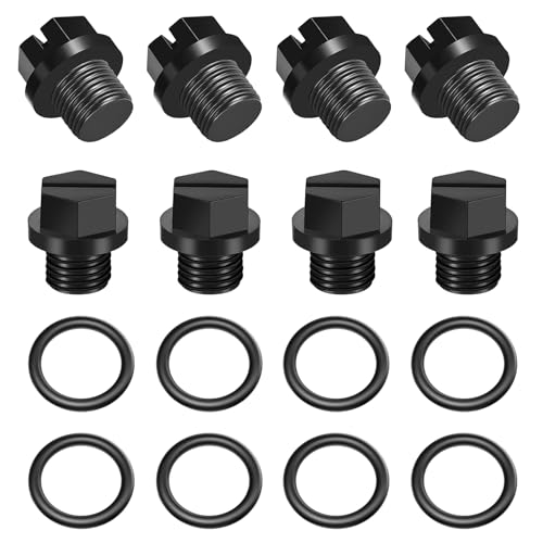 CATELL 8 Stück Ablassschraube, Ablassstopfen mit Dichtungen Schwimmbecken Pool Ablassschraube Pool Pump Parts Schwarz Ablassschraube Poolpumpe Kompatibel mit Den Meisten Poolpumpenschläuchen von CATELL
