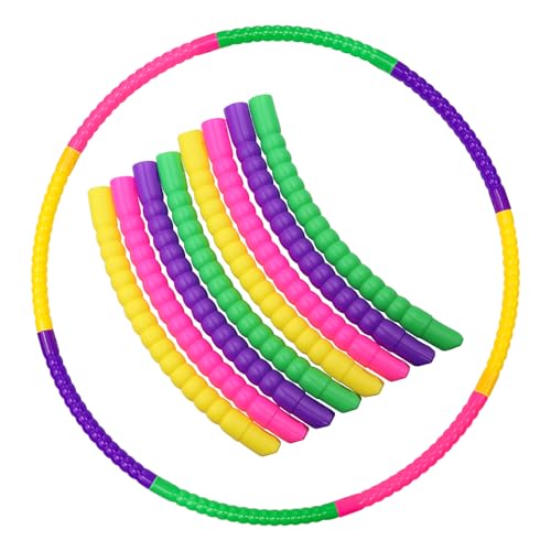 CATELL Mehrfarbiger Hula Hoop Kinder, Hula Hoop Reifen Kinder mit 8 Teilen 60cm Durchmesser Abnehmbares Design Hulahoopreifen für Kinder Kinder Hula Hoop für Tanz Fitness-Aktivitäten Fitnessstudio von CATELL