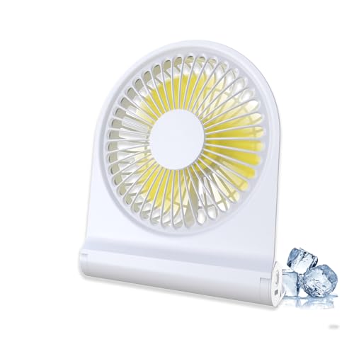 CATGIFF USB Tischventilator Sehr Leise，Mini Tragbarer Wiederaufladbarer Kleiner Ventilator,2000mAh Akkulüfter-30dB 180° Drehung Desk Fan für Büro, Zuhause, Camping hängende Ventilatoren von CATGIFF