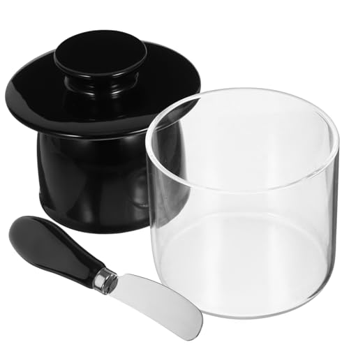 CATIEBYE 1 Satz Keramischer Butterbehälter mit Deckel zur Aufbewahrung von Butter und Käse Sorgt für Frische Lebensmittel und Großen Stauraum von CATIEBYE